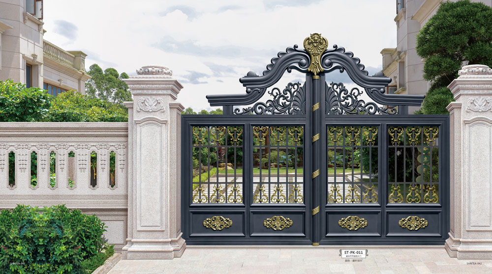 ST-PK-011豪華平開(kāi)庭院大門(mén)